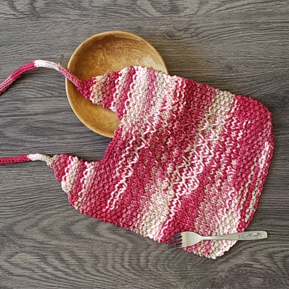 Hand Knit Baby Bib
